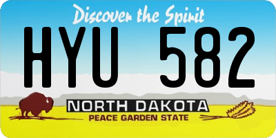 ND license plate HYU582