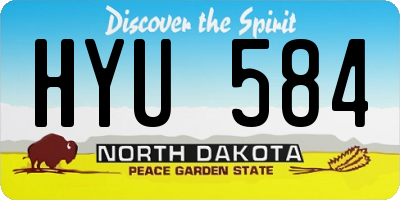 ND license plate HYU584