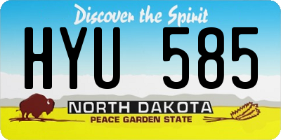 ND license plate HYU585