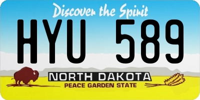 ND license plate HYU589