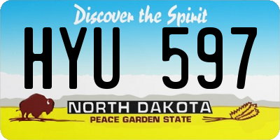 ND license plate HYU597