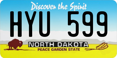 ND license plate HYU599