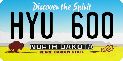 ND license plate HYU600