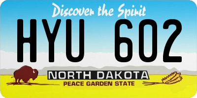 ND license plate HYU602