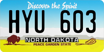 ND license plate HYU603