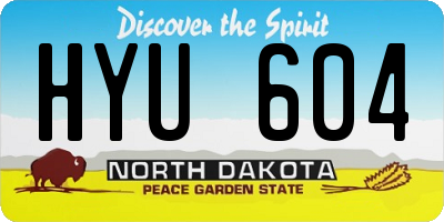 ND license plate HYU604
