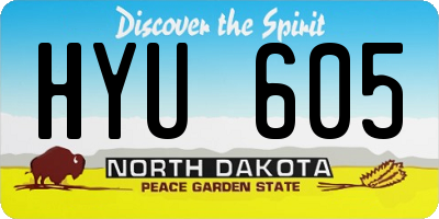 ND license plate HYU605