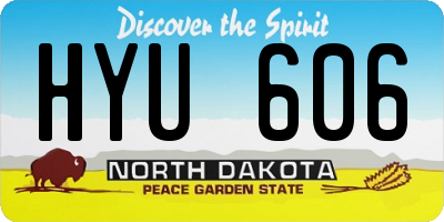 ND license plate HYU606