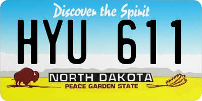 ND license plate HYU611