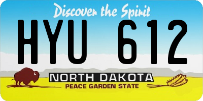 ND license plate HYU612