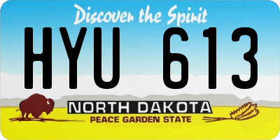 ND license plate HYU613