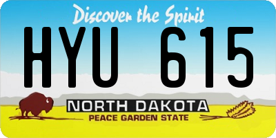 ND license plate HYU615