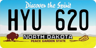 ND license plate HYU620