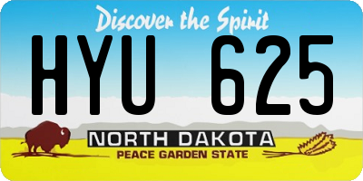 ND license plate HYU625