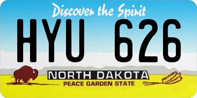 ND license plate HYU626