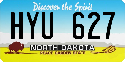 ND license plate HYU627