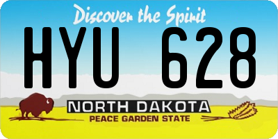 ND license plate HYU628
