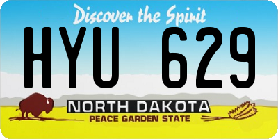 ND license plate HYU629