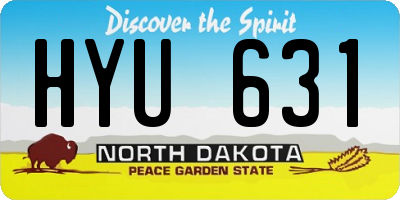 ND license plate HYU631