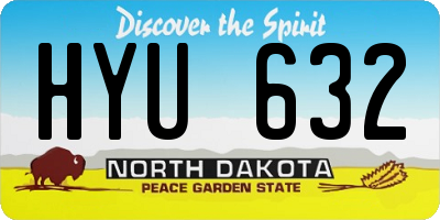 ND license plate HYU632