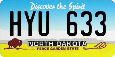 ND license plate HYU633