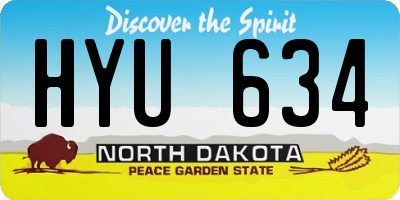 ND license plate HYU634