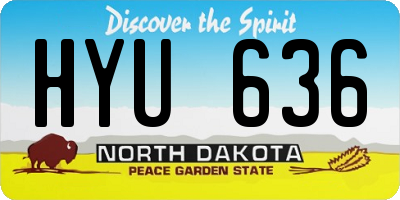 ND license plate HYU636