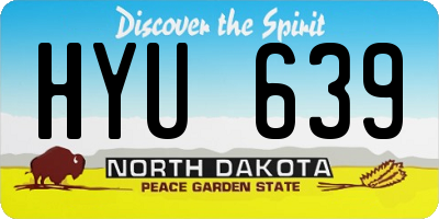 ND license plate HYU639