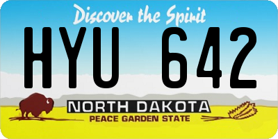 ND license plate HYU642
