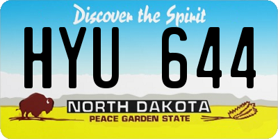 ND license plate HYU644