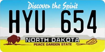 ND license plate HYU654
