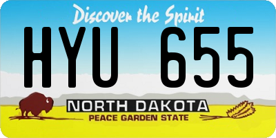 ND license plate HYU655