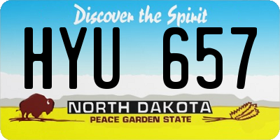 ND license plate HYU657