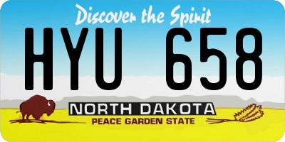 ND license plate HYU658
