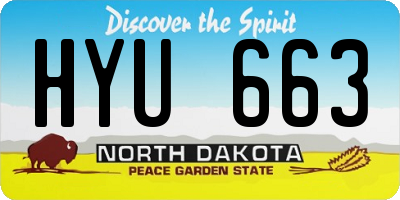 ND license plate HYU663