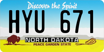 ND license plate HYU671