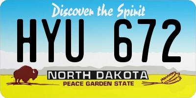 ND license plate HYU672