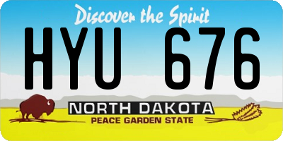 ND license plate HYU676
