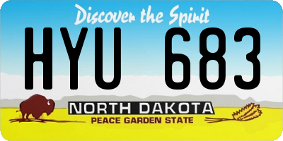ND license plate HYU683