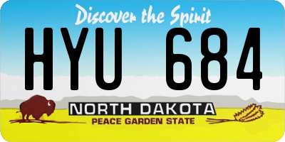 ND license plate HYU684