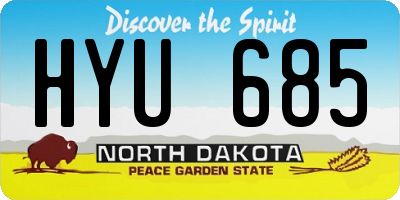 ND license plate HYU685