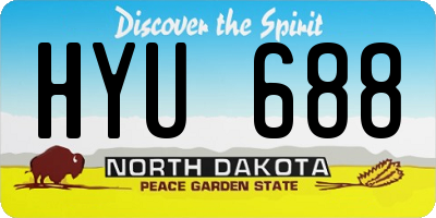 ND license plate HYU688