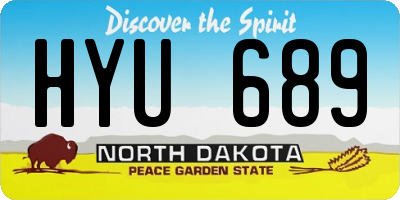 ND license plate HYU689