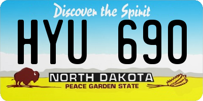 ND license plate HYU690