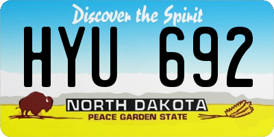 ND license plate HYU692