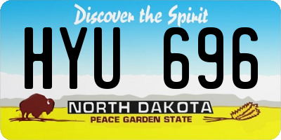 ND license plate HYU696