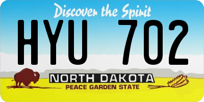ND license plate HYU702