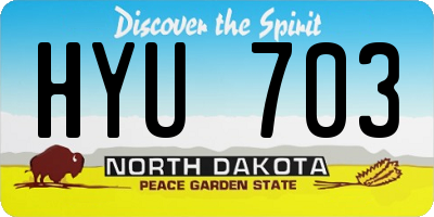 ND license plate HYU703