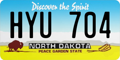 ND license plate HYU704