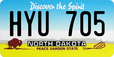 ND license plate HYU705